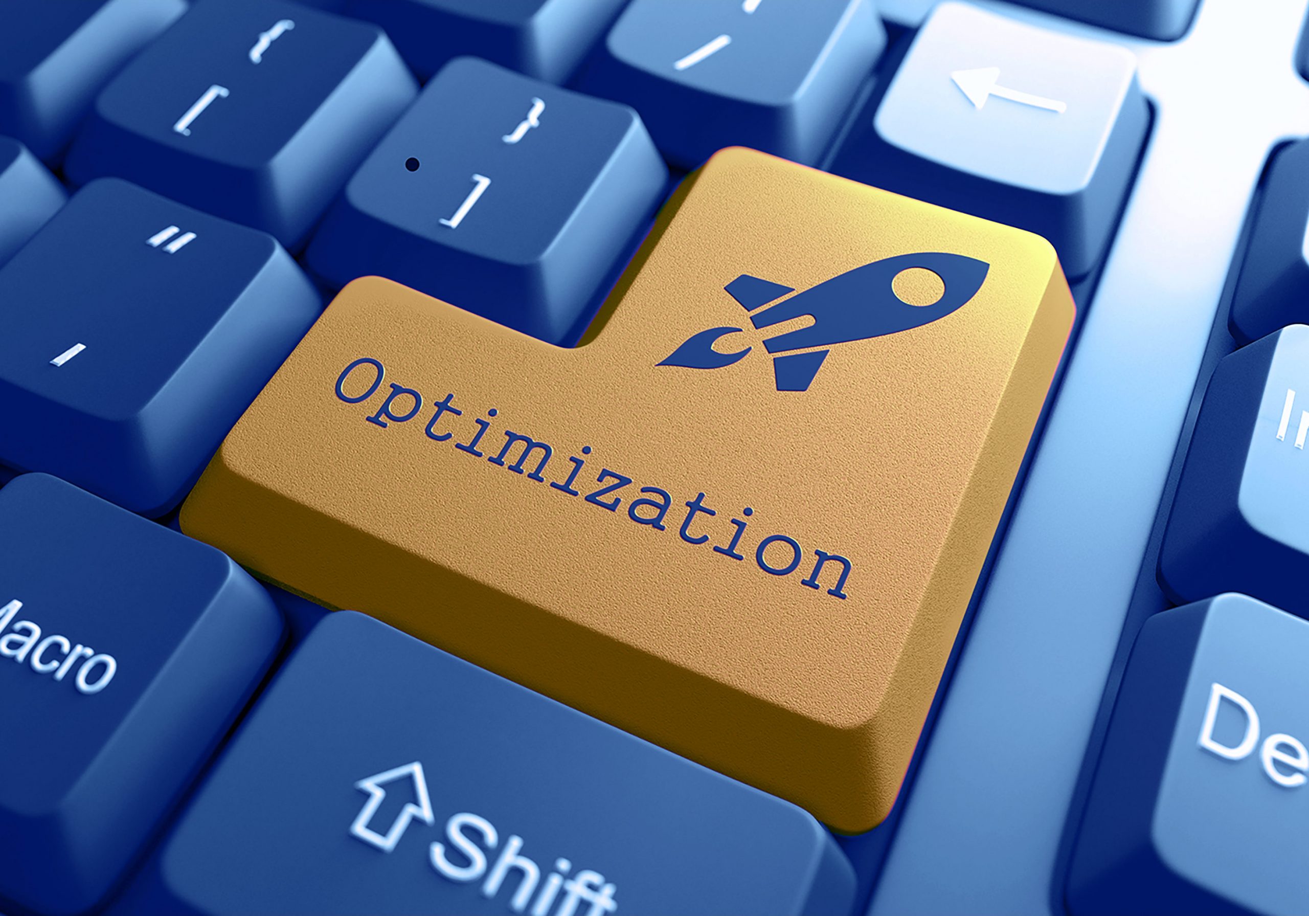 Keyboard with Optimization Button.